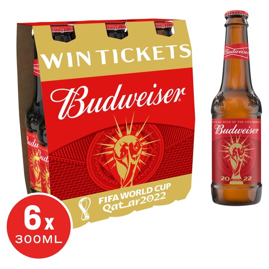 BUDWEISER 6PK 300MLS