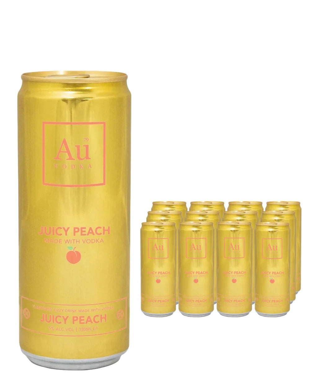 AU VODKA SODA JUICY PEACH (12X330MLS)
