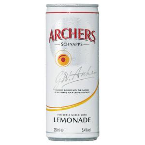 ARCHER'S SCHNAPPS CANS