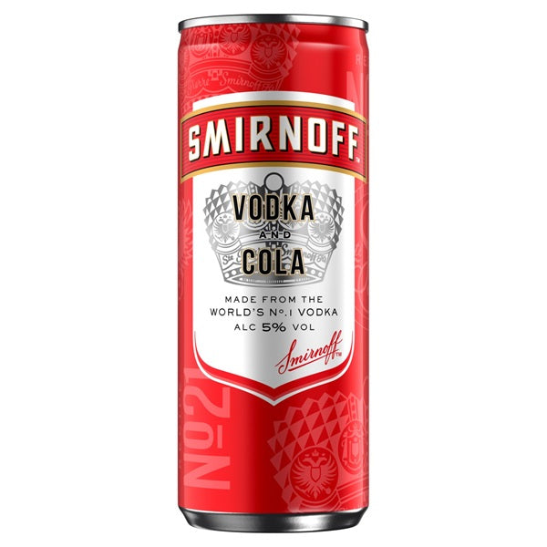 SMIRNOFF VODKA PRE MADE TINS